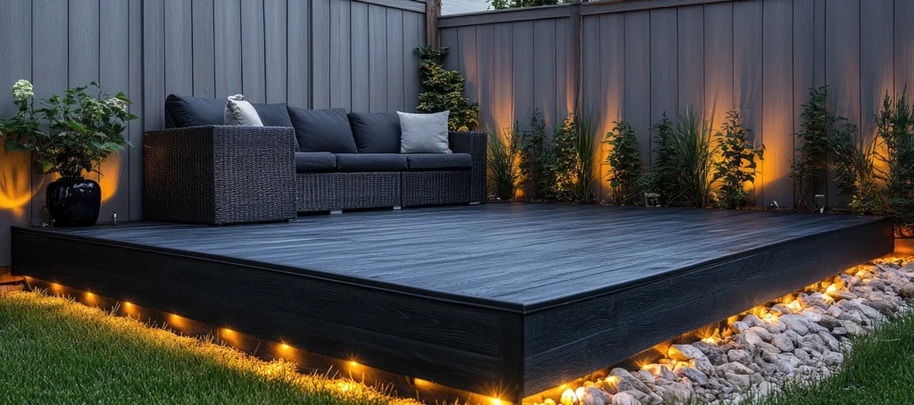 A deck using Ecopavr pavers